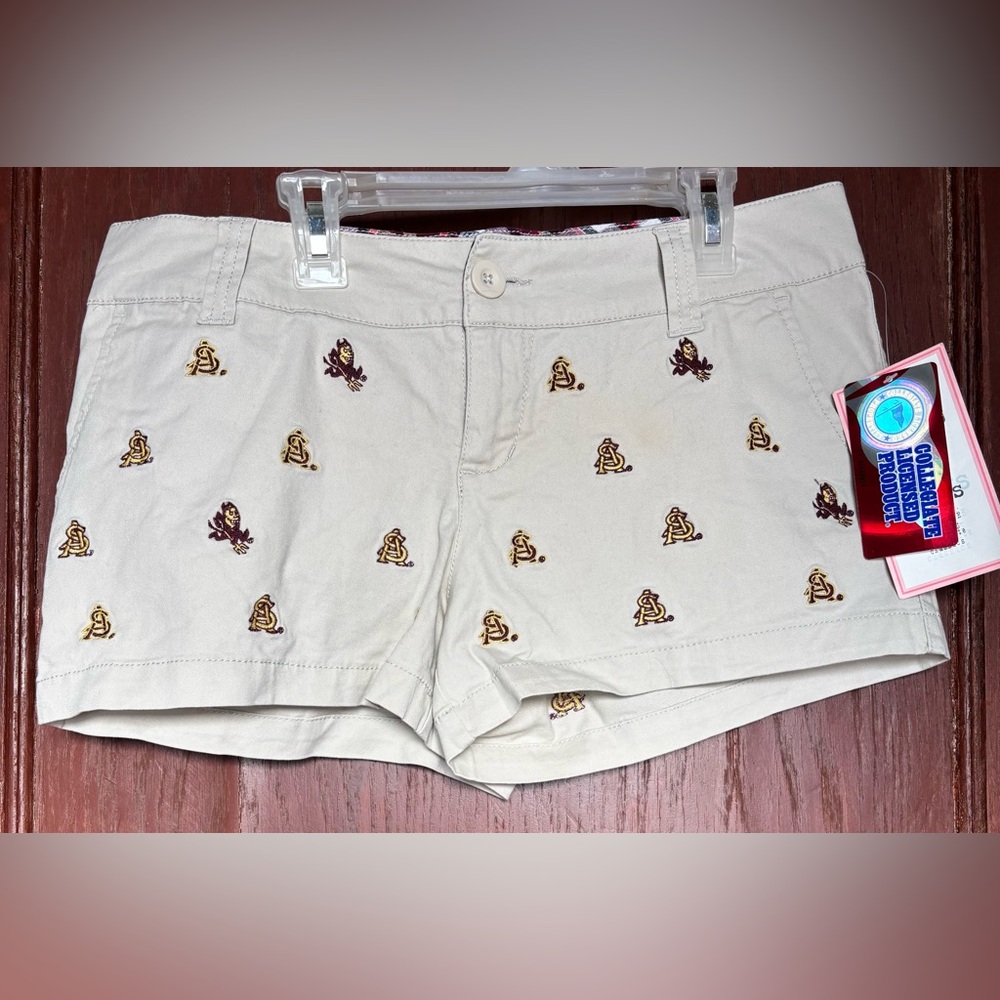 NWT Arizona State University Collegiate Classics embroidered shorts, size 9